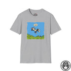 Existential Cat Pondering - Premium Cotton T-Shirt Into Recovery