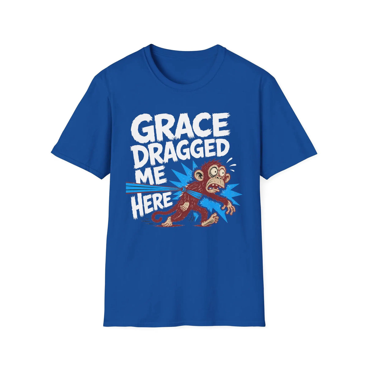 Grace Dragged Me Here - Premium Cotton T-Shirt Into Recovery