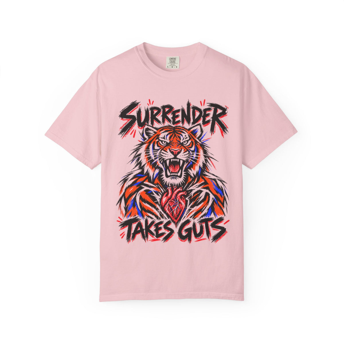 Surrender Takes Guts (Tiger) 12-Step Recovery T-Shirt