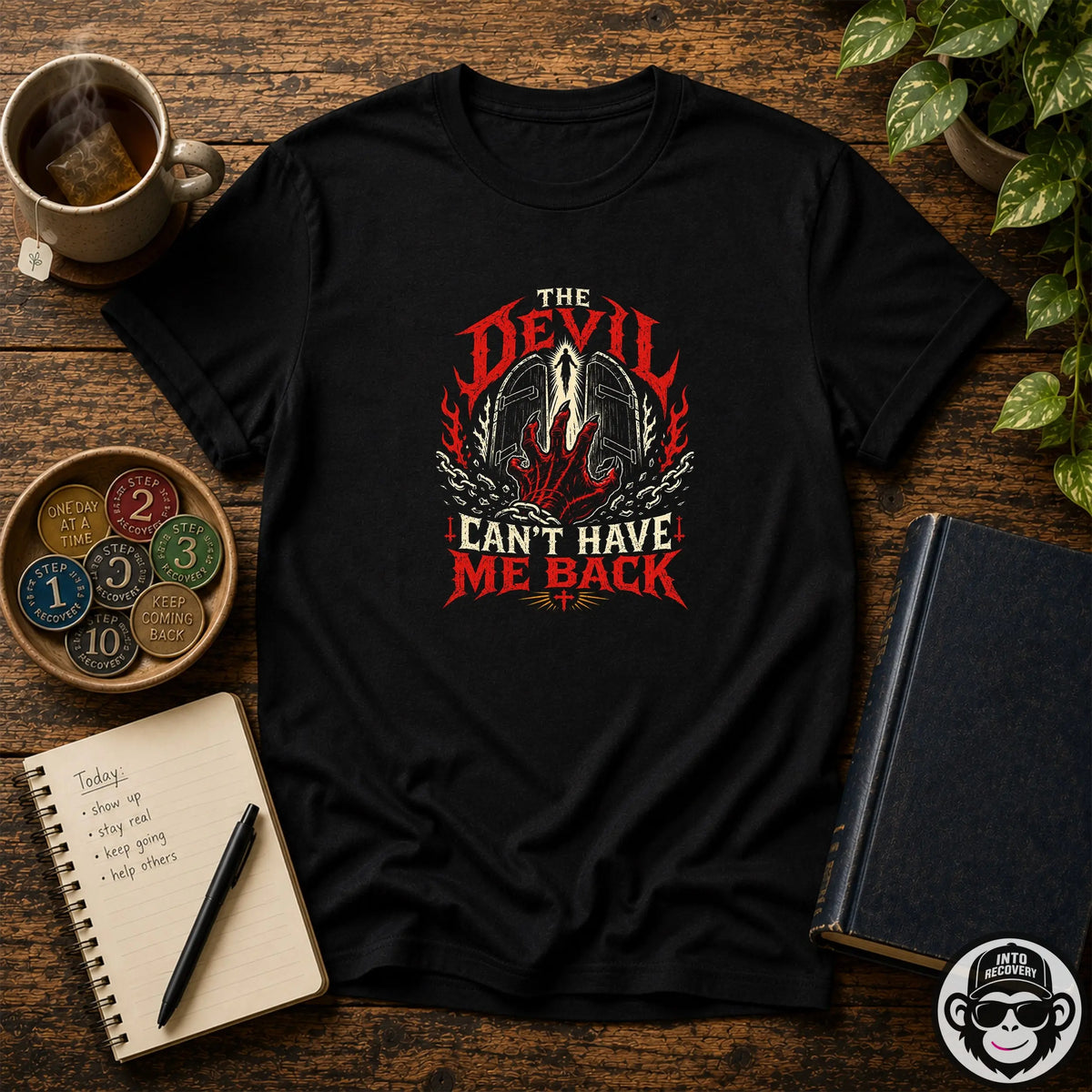 The Devil Can't Have Me Back Recovery T-Shirt Into Recovery