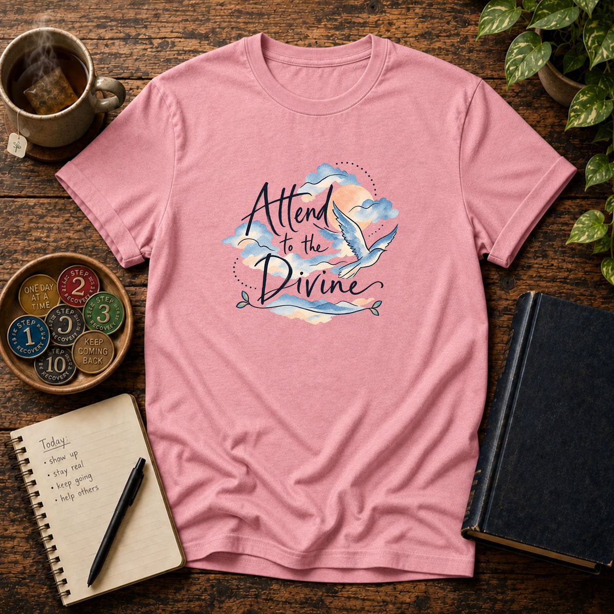 Attend to the Divine Spiritual Watercolor T-Shirt