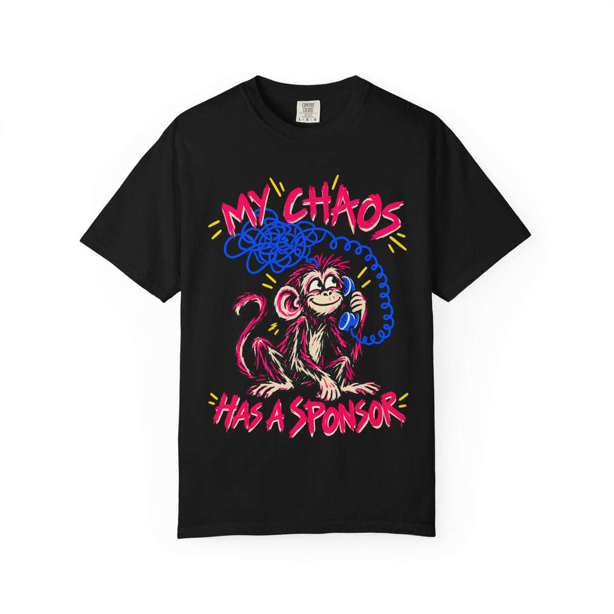 My Chaos Has a Sponsor (Monkey) 12-Step Recovery T-Shirt