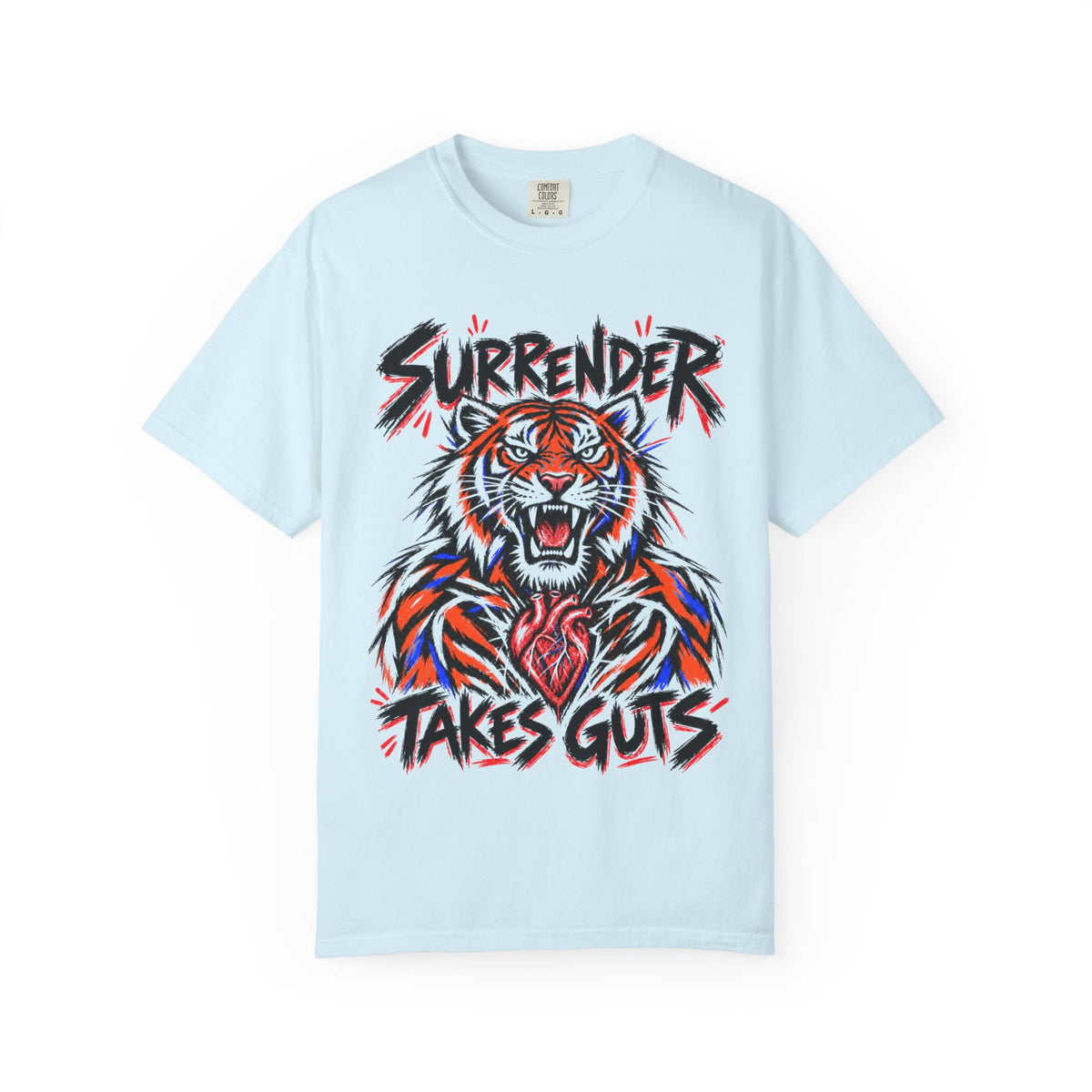 Surrender Takes Guts (Tiger) 12-Step Recovery T-Shirt