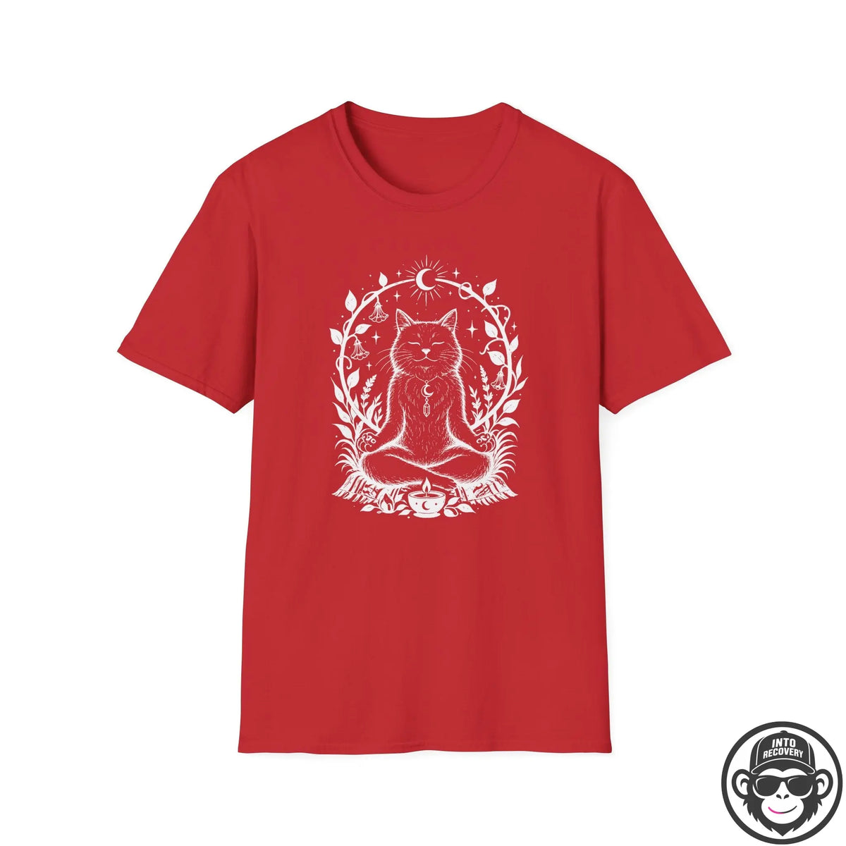 Mediative Cat - Premium Cotton T-Shirt Into Recovery