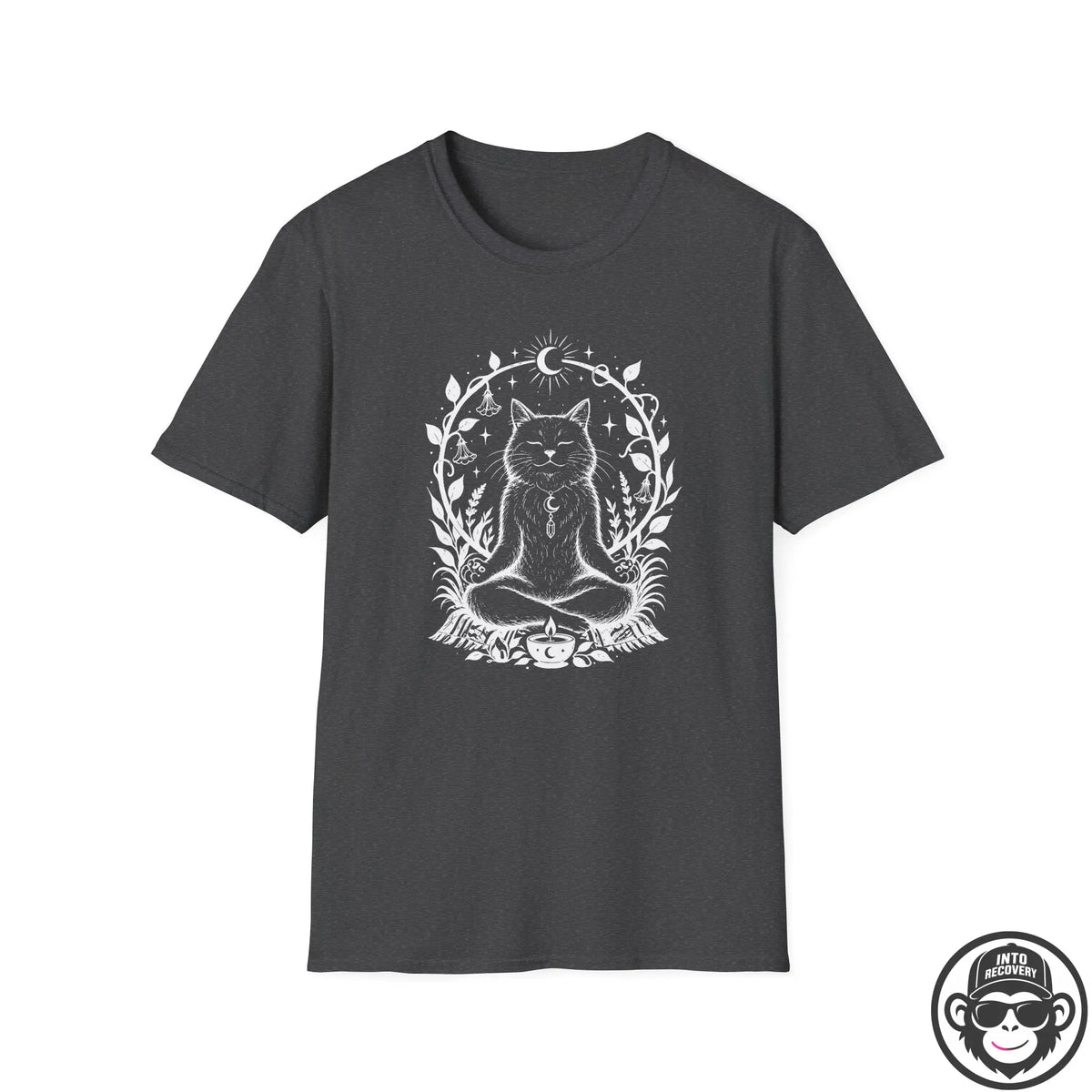 Mediative Cat - Premium Cotton T-Shirt Into Recovery