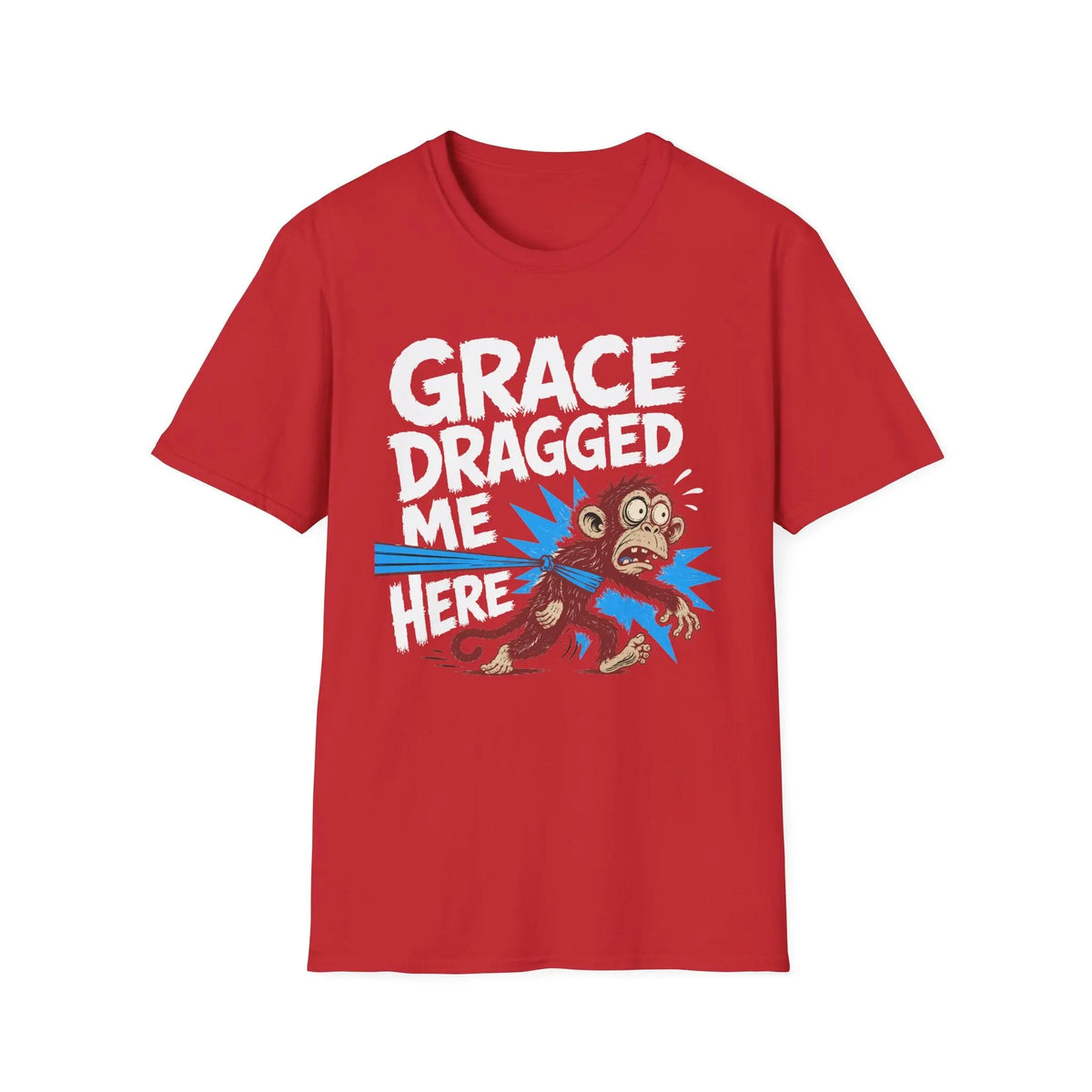 Grace Dragged Me Here - Premium Cotton T-Shirt Into Recovery