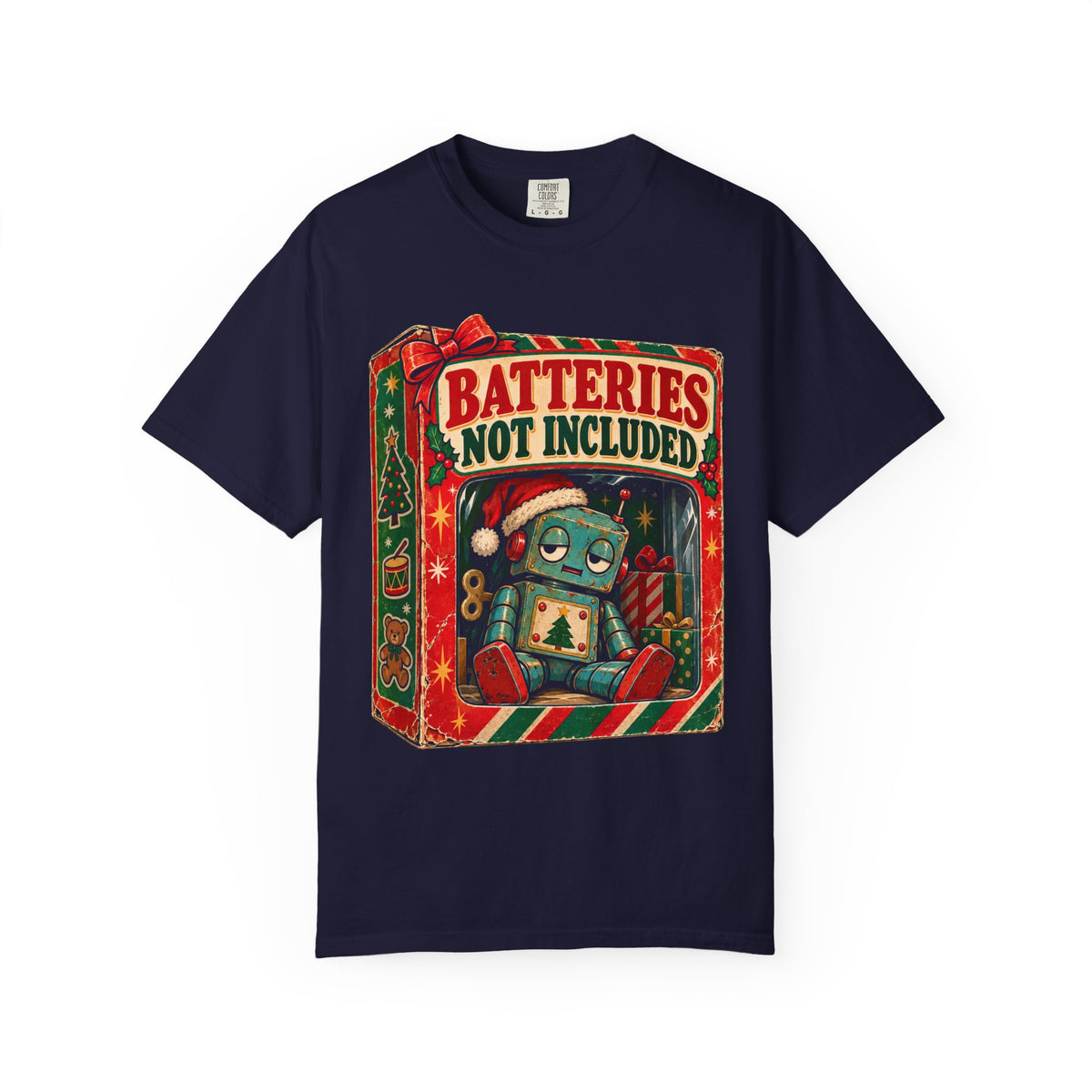 Batteries Not Included Retro Toy Christmas T-Shirt