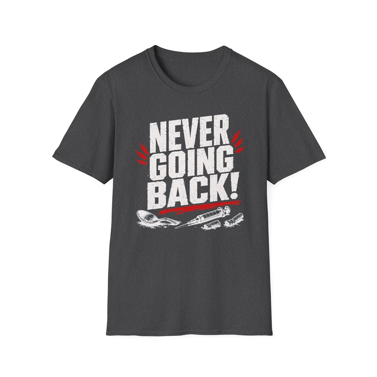 Never Going Back - Premium Cotton T-Shirt Into Recovery