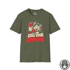 Call Your Sponsor Cat Recovery T-Shirt Printify