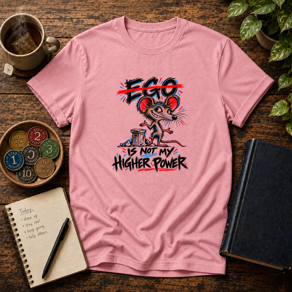 Ego Is Not My Higher Power (Rat) Recovery T-Shirt