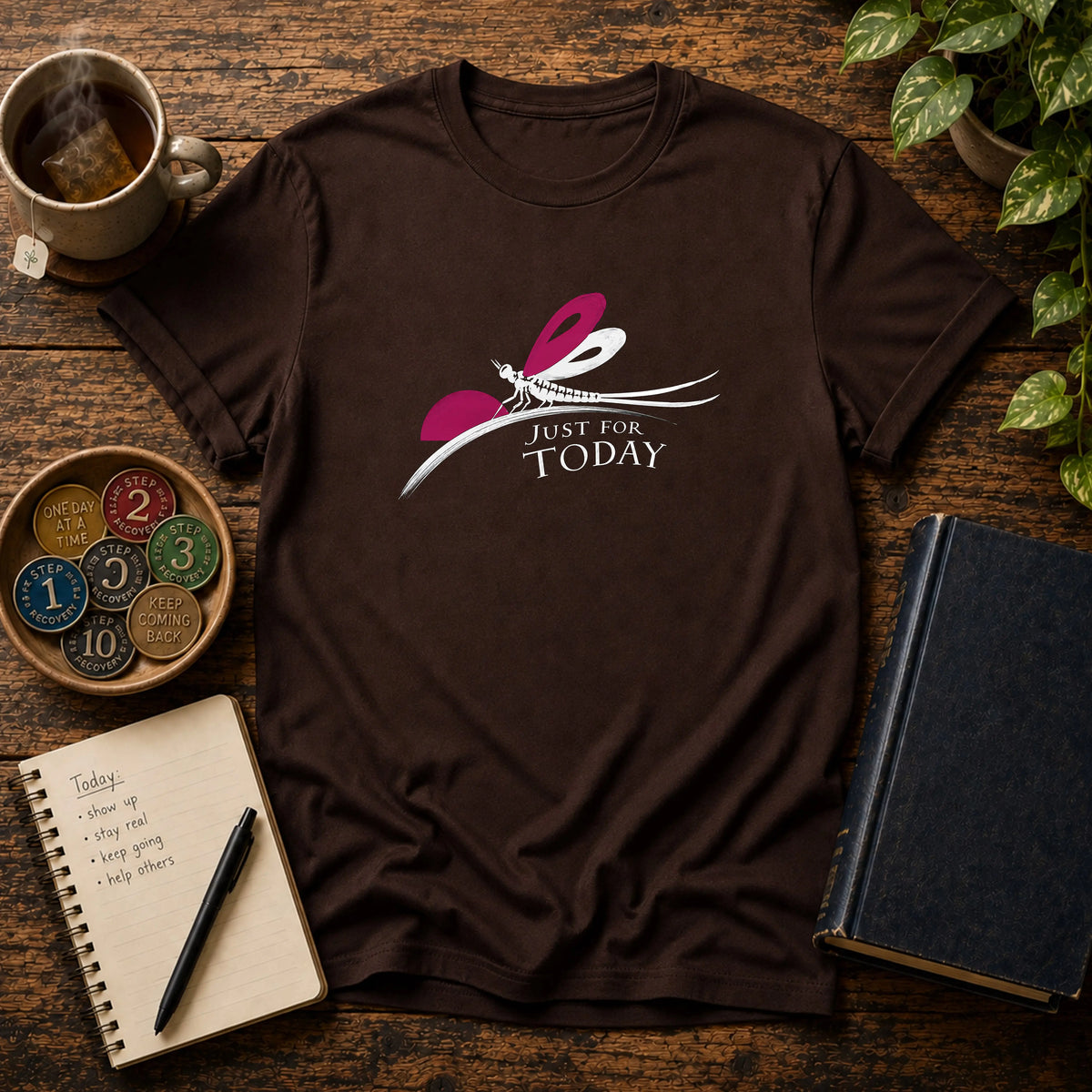 Just For Today - Premium Cotton T-Shirt Into Recovery