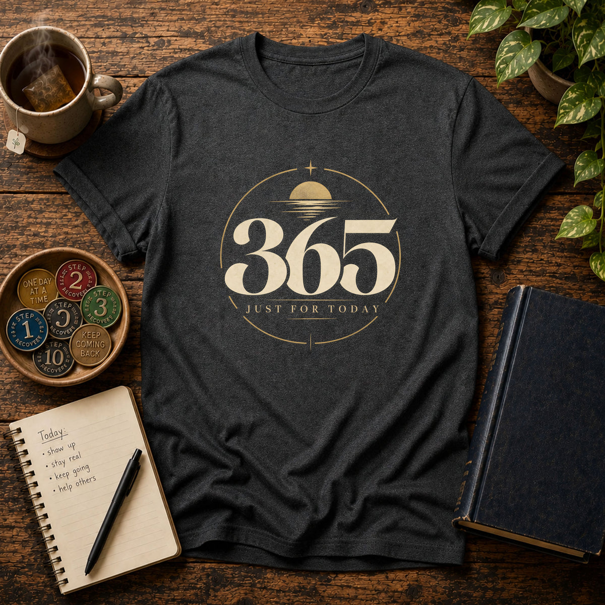 365 Days (1 Year) of Recovery - Just For Today T-Shirt