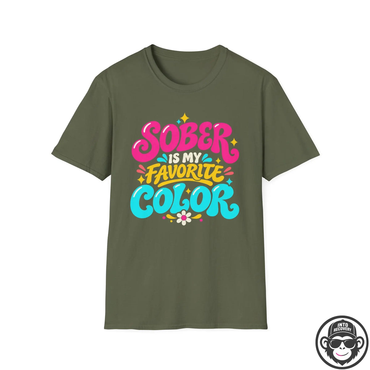 Sober Is My Favorite Color - Premium Cotton T-Shirt Into Recovery