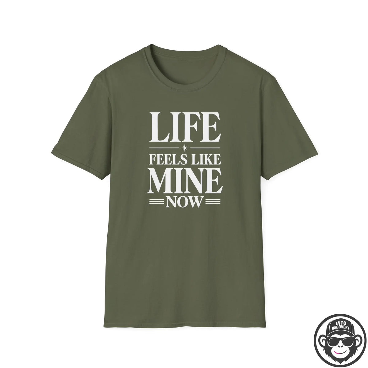 Life Feels Like Mine Now - Premium Cotton T-Shirt Into Recovery