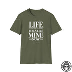 Life Feels Like Mine Now - Premium Cotton T-Shirt Into Recovery