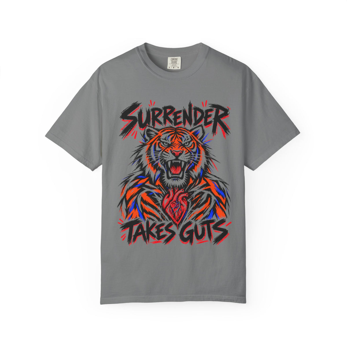 Surrender Takes Guts (Tiger) 12-Step Recovery T-Shirt