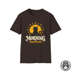 Morning Meditation w/ Cat Recovery T-Shirt - Cat Into Recovery
