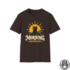 Morning Meditation w/ Cat Recovery T-Shirt - Cat Into Recovery