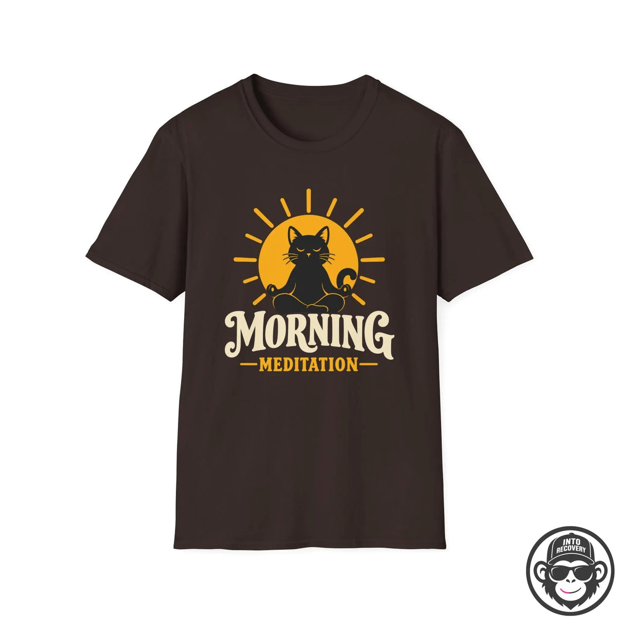 Morning Meditation w/ Cat Recovery T-Shirt - Cat Into Recovery