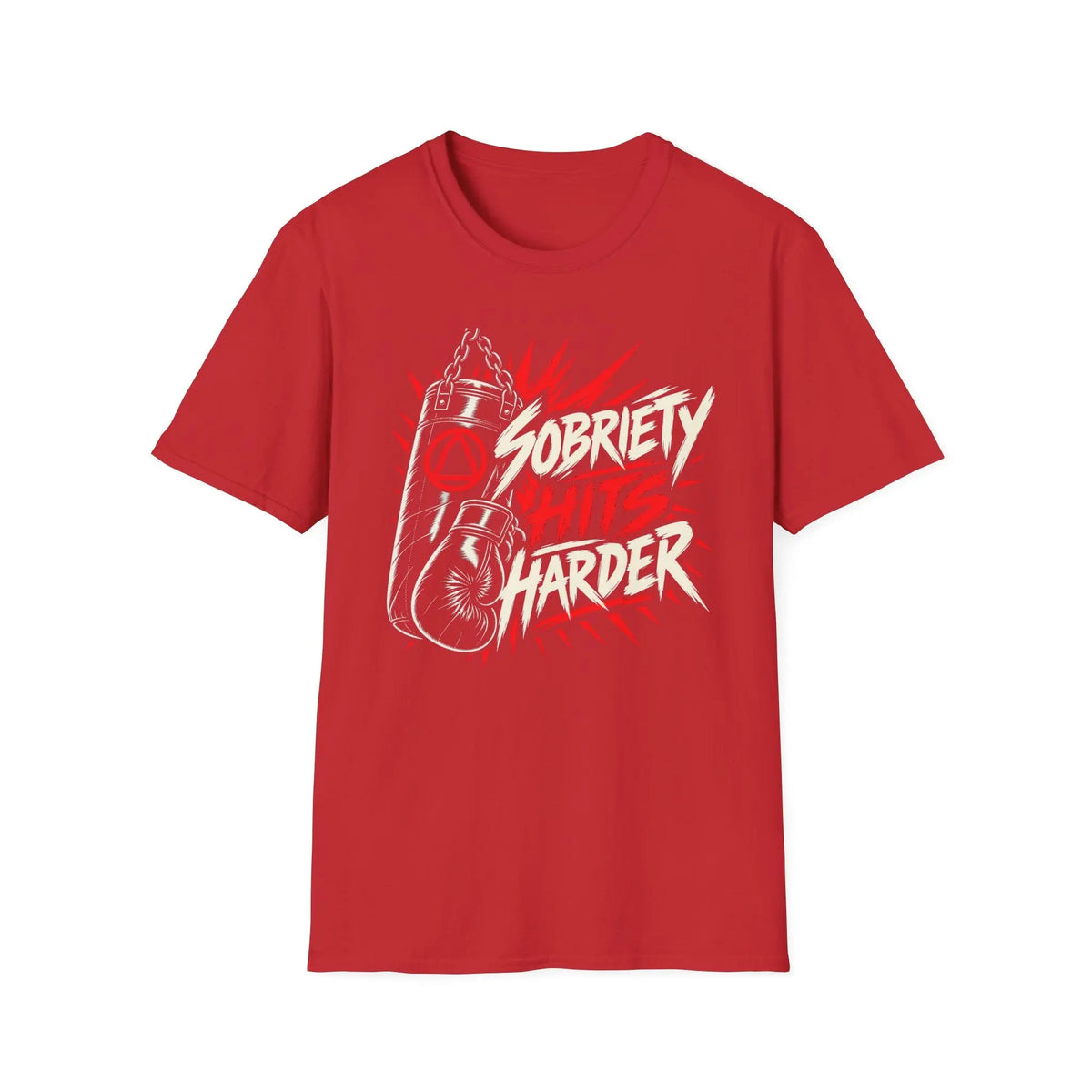 Sobriety Hits Harder - Premium Cotton T-Shirt Into Recovery