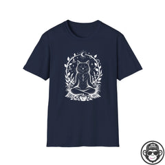 Mediative Cat - Premium Cotton T-Shirt Into Recovery