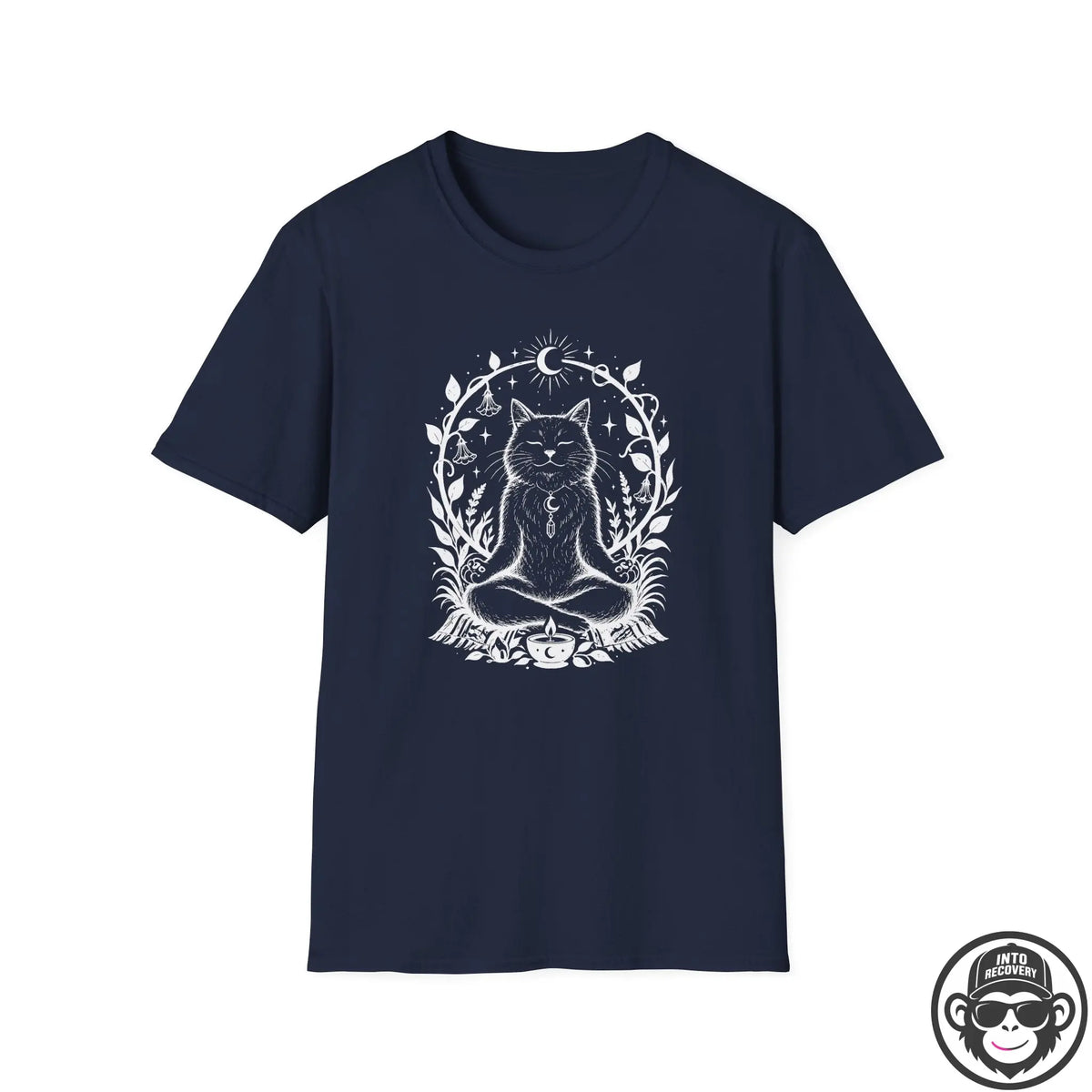 Mediative Cat - Premium Cotton T-Shirt Into Recovery