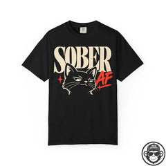 Sober AF With Catitude Recovery T-Shirt Into Recovery