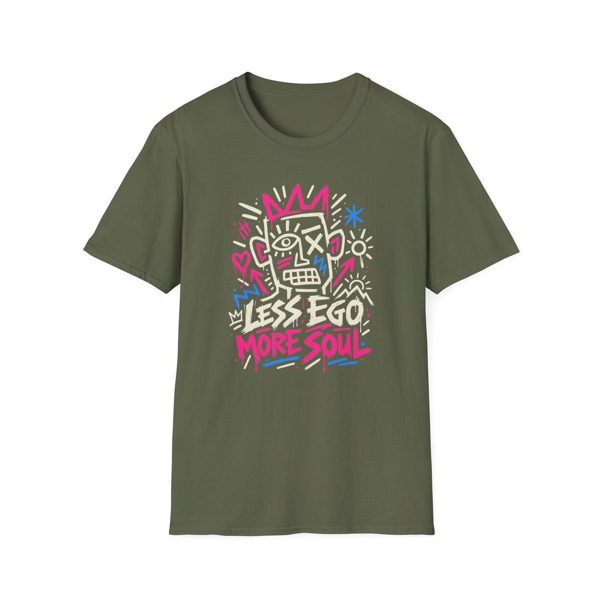 Less Ego More Soul Graffiti Inspirational  T-Shirt