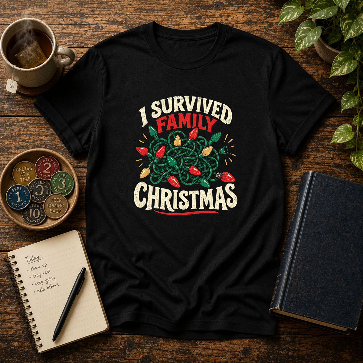 I Survived Family Christmas Recovery T-Shirt