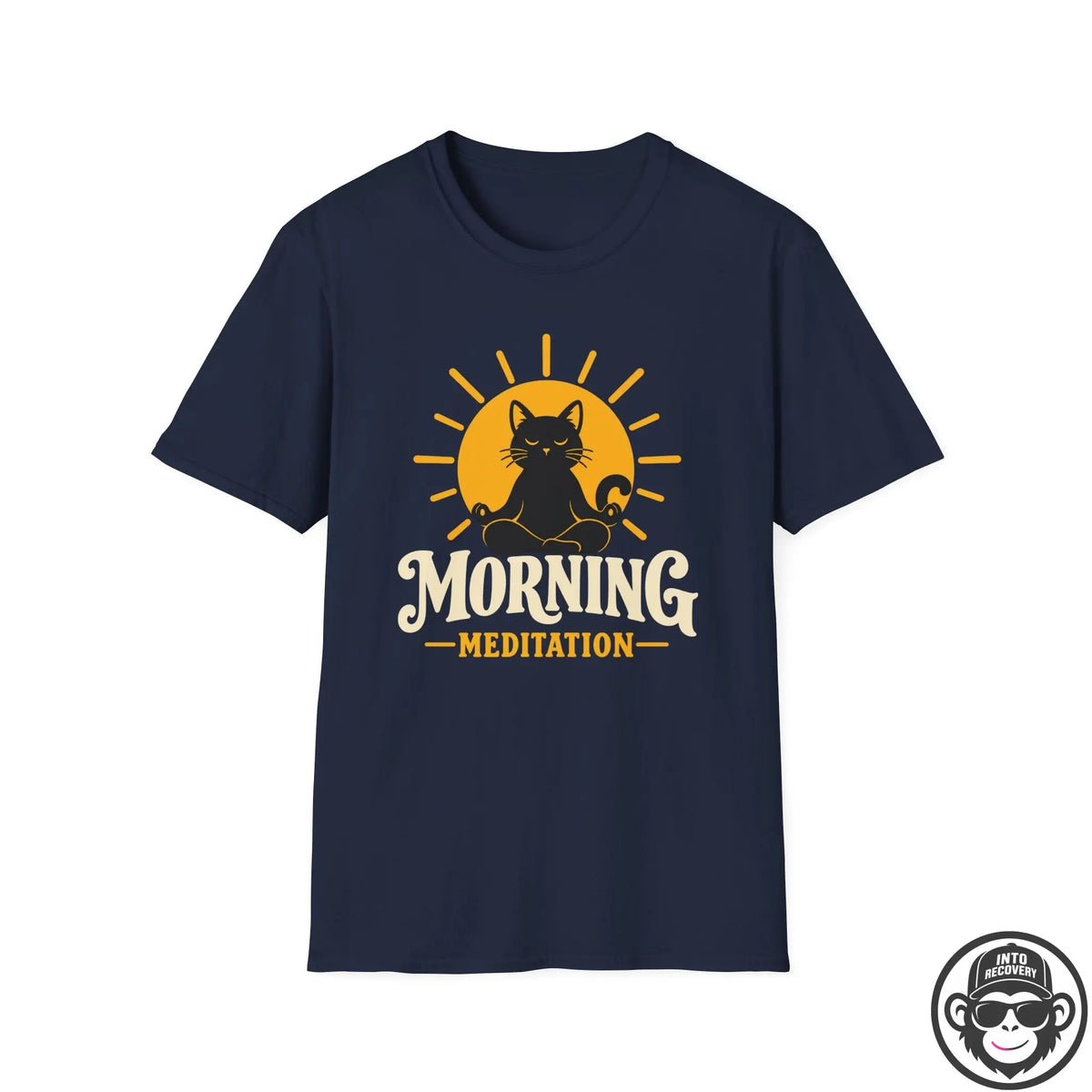 Morning Meditation w/ Cat Recovery T-Shirt - Cat Into Recovery