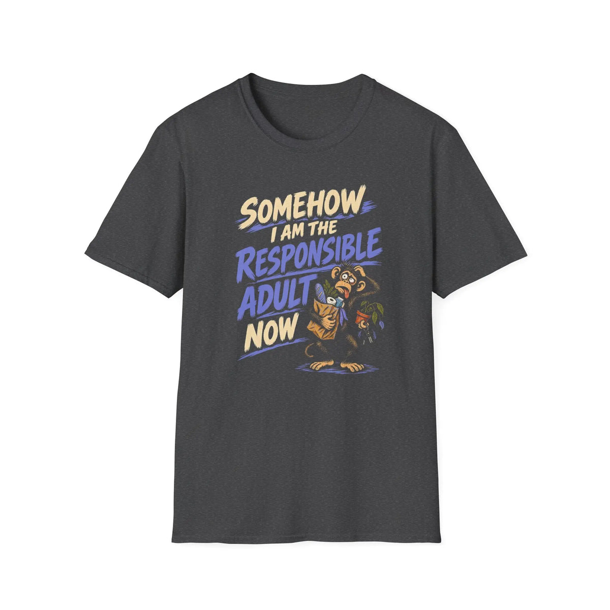 Somehow, I Am The Responsible Adult Now - Premium Cotton T-Shirt Into Recovery