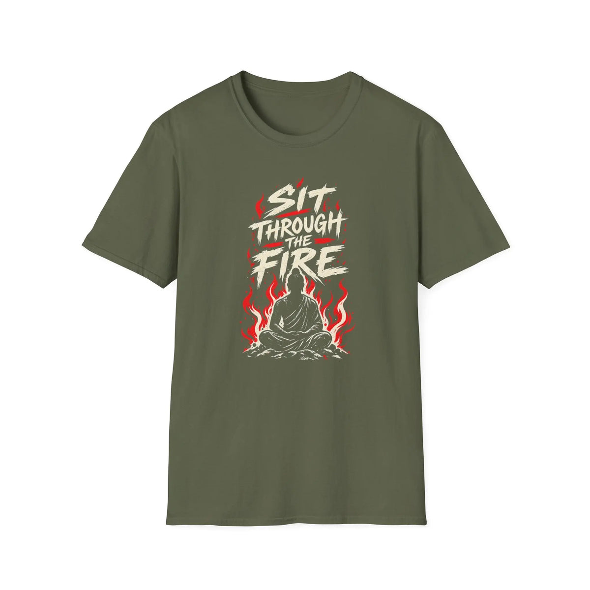 Sit Through The Fire - Premium Cotton T-Shirt Into Recovery