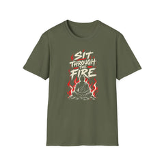 Sit Through The Fire - Premium Cotton T-Shirt Into Recovery