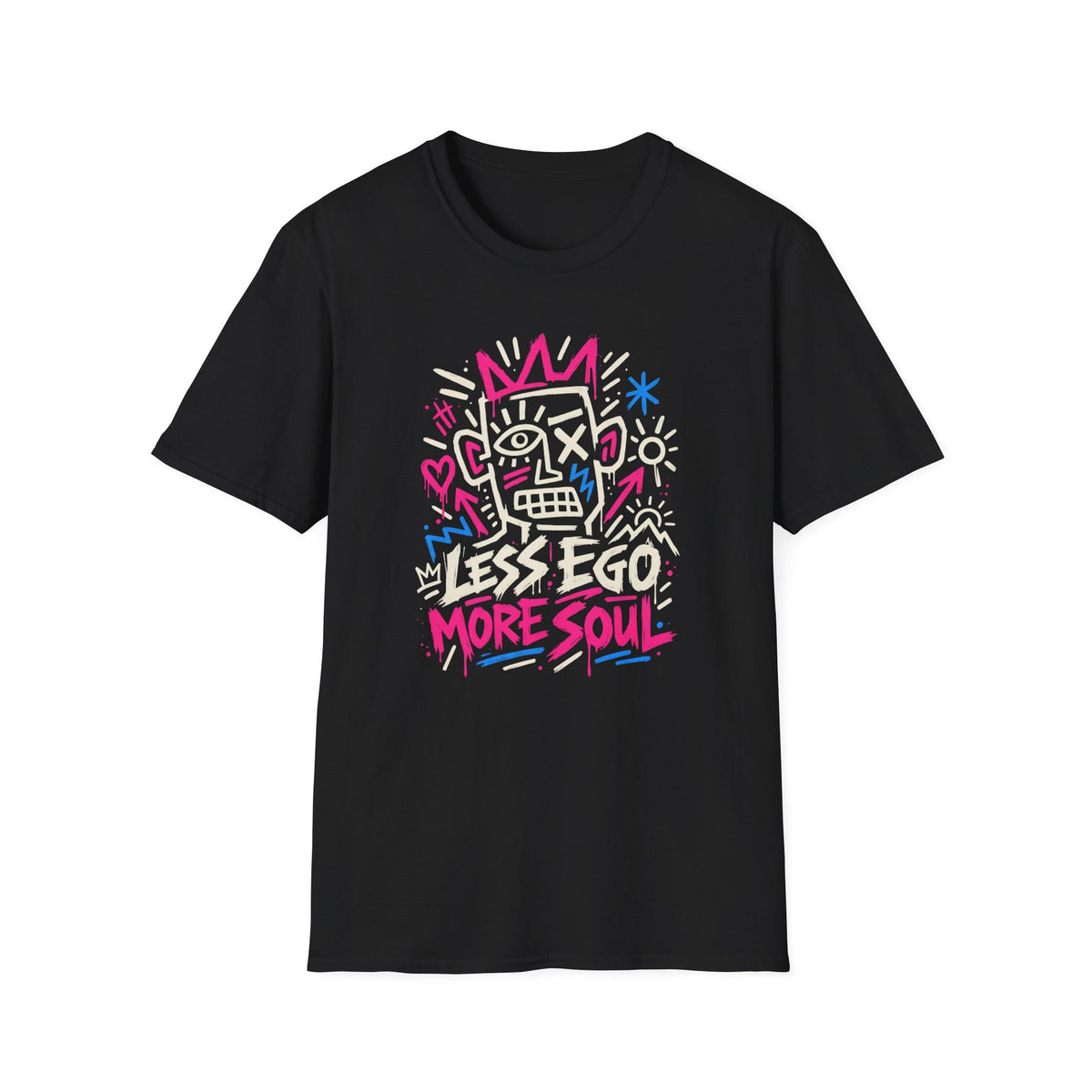 Less Ego More Soul Graffiti Inspirational  T-Shirt