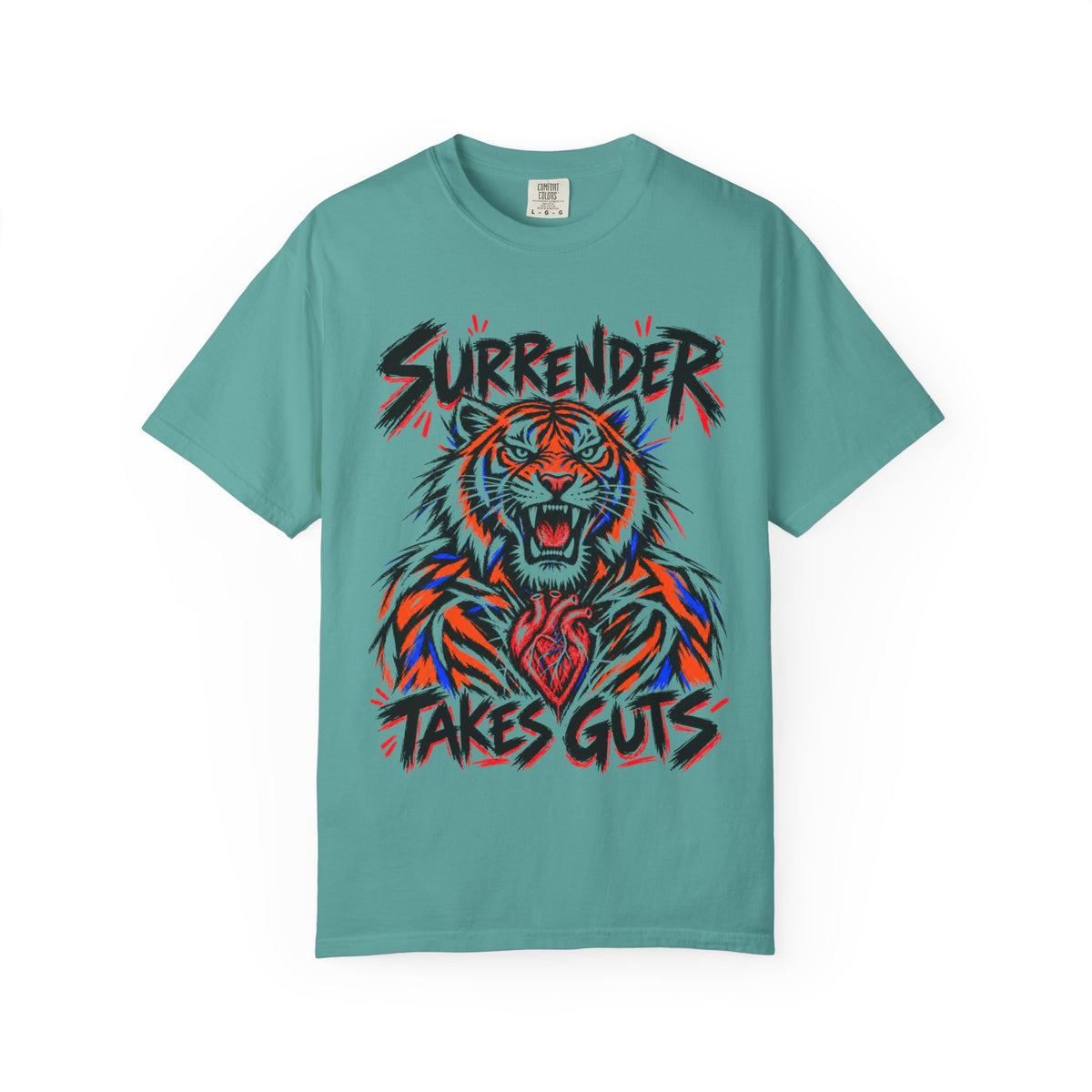 Surrender Takes Guts (Tiger) 12-Step Recovery T-Shirt
