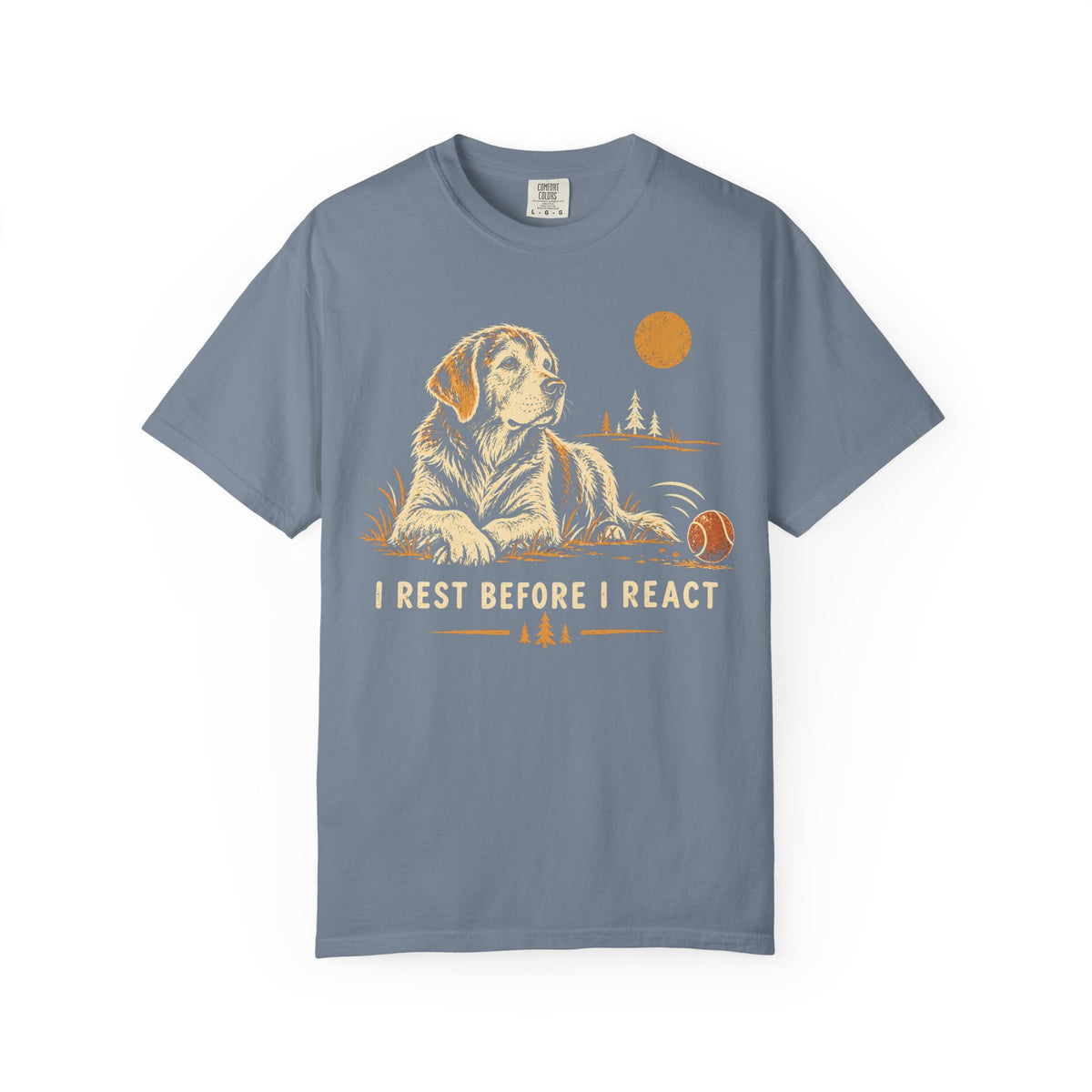 I Rest Before I React Dog Meditation T-Shirt