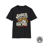 Sober Looks Good On Me - Premium Cotton T-Shirt Into Recovery