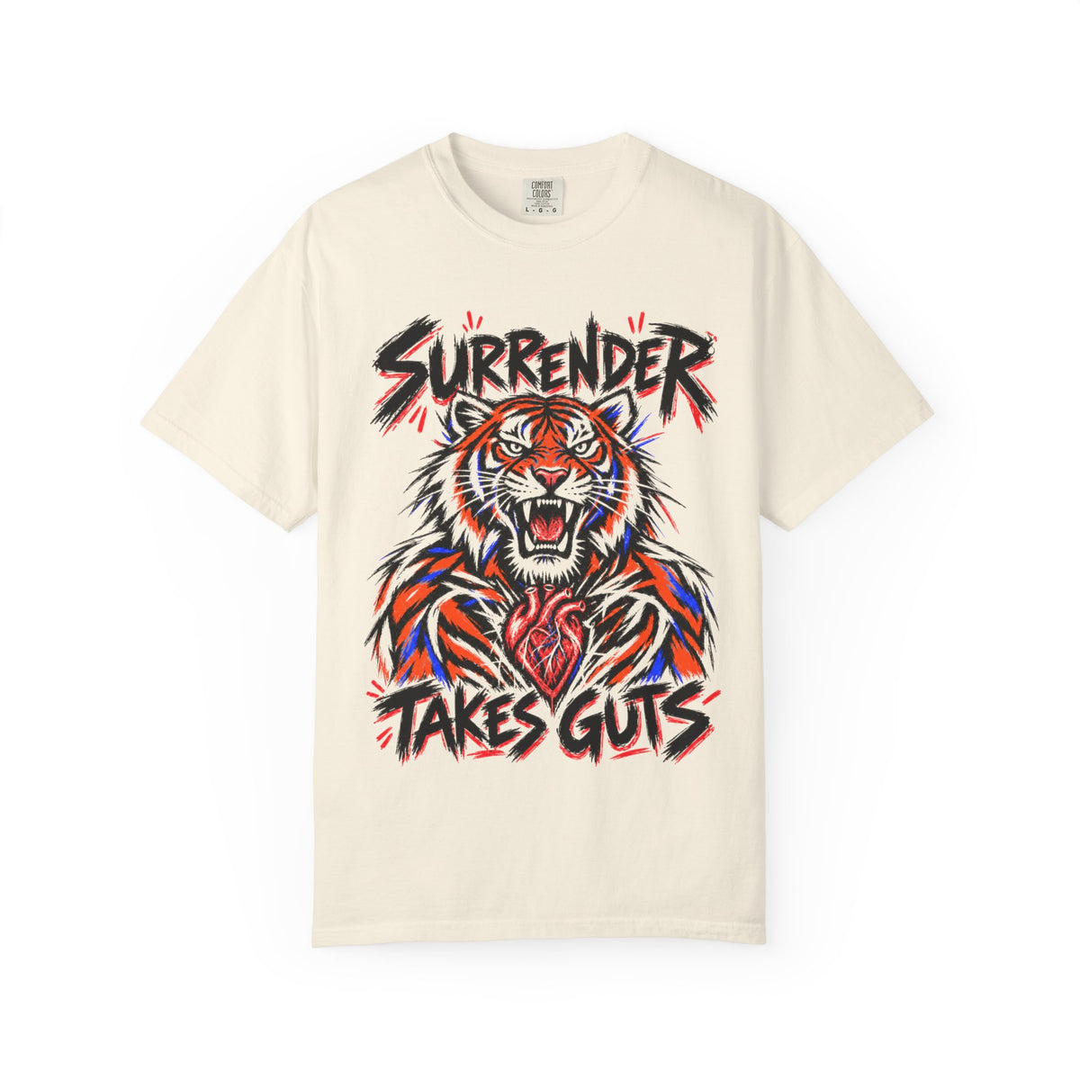 Surrender Takes Guts (Tiger) 12-Step Recovery T-Shirt