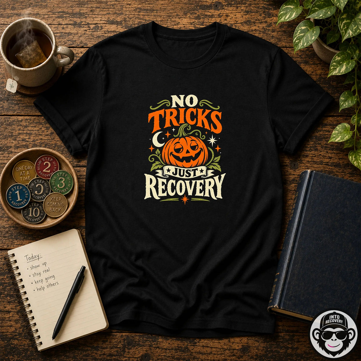 No Tricks Just Recovery Graphic T-Shirt Into Recovery