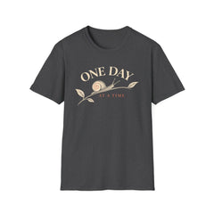 One Day At A Time - Premium Cotton T-Shirt Into Recovery