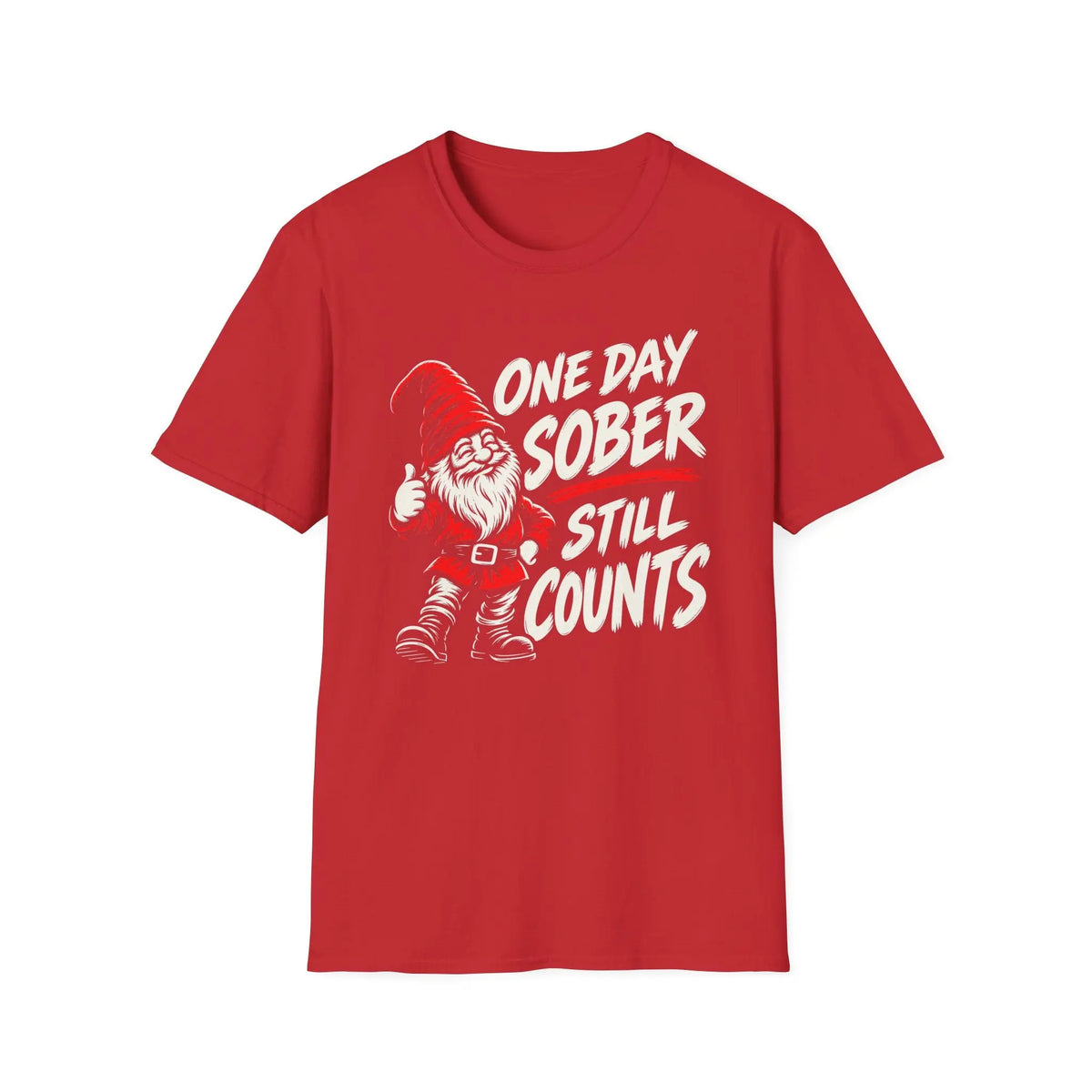 One Day Sober Still Counts - Premium Cotton T-Shirt Into Recovery