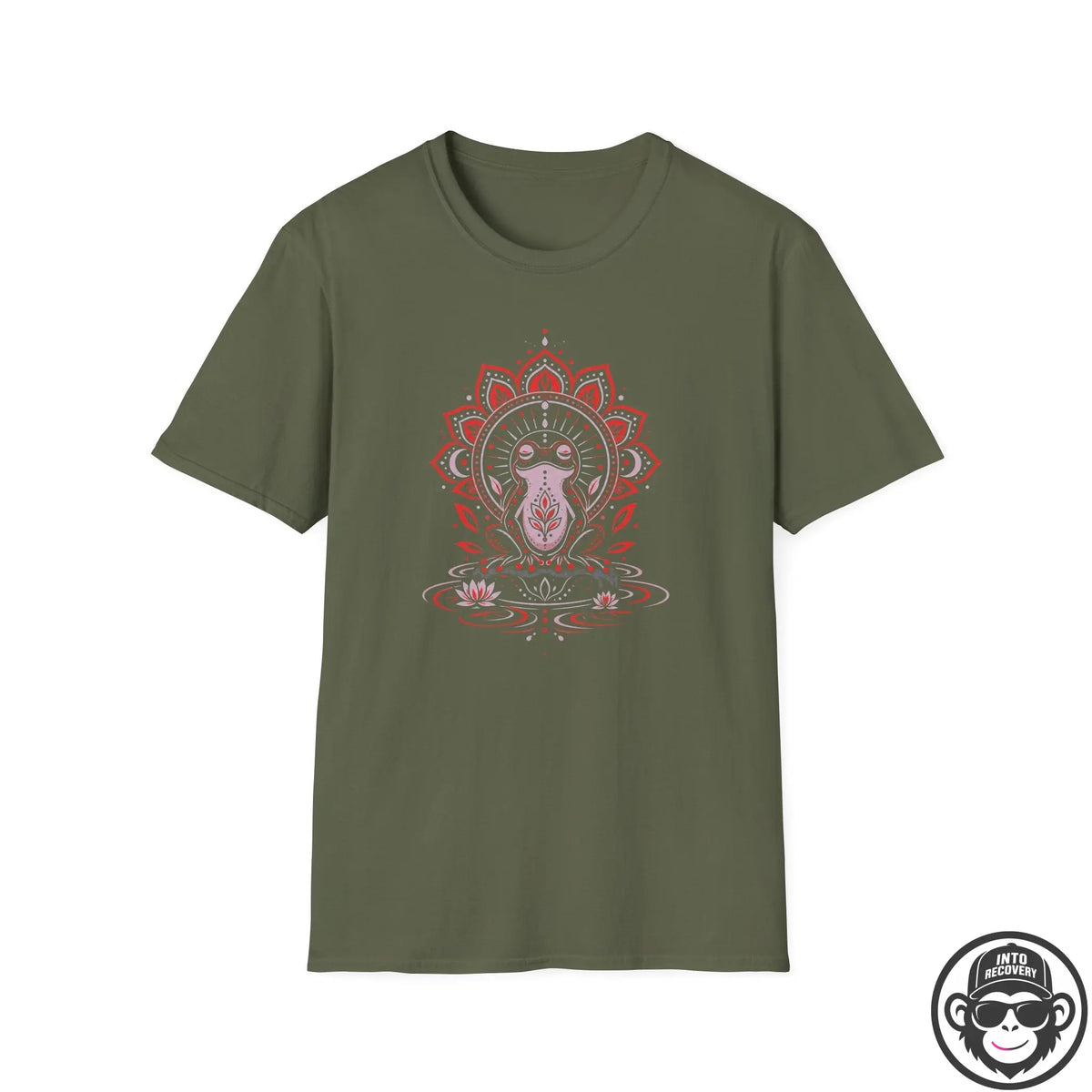 Meditative Frog - Premium Cotton T-Shirt Into Recovery
