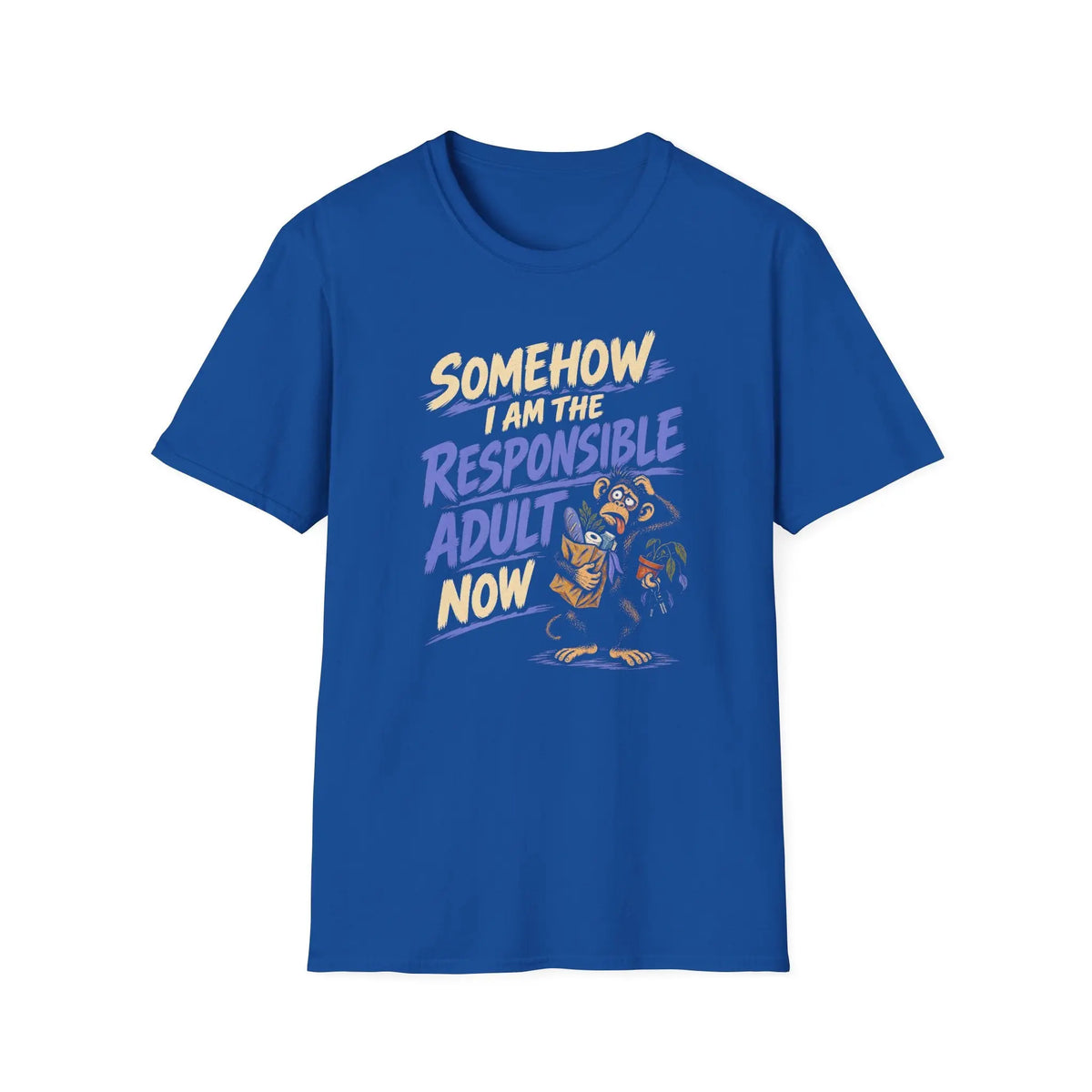 Somehow, I Am The Responsible Adult Now - Premium Cotton T-Shirt Into Recovery