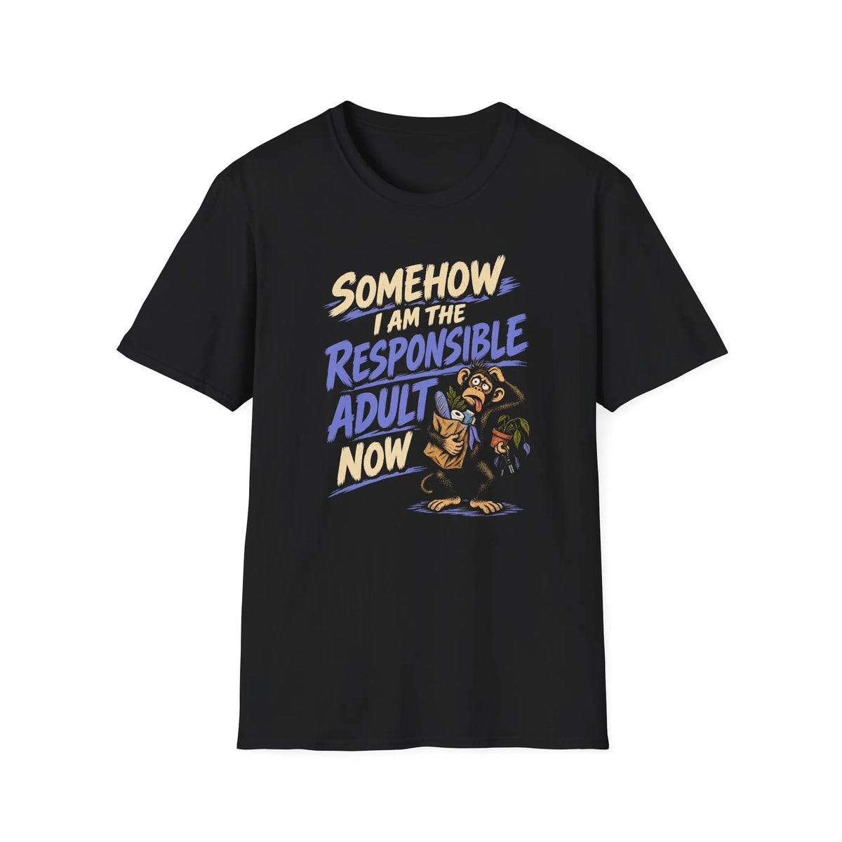 Somehow, I Am The Responsible Adult Now - Premium Cotton T-Shirt Into Recovery