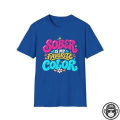 Sober Is My Favorite Color - Premium Cotton T-Shirt Into Recovery