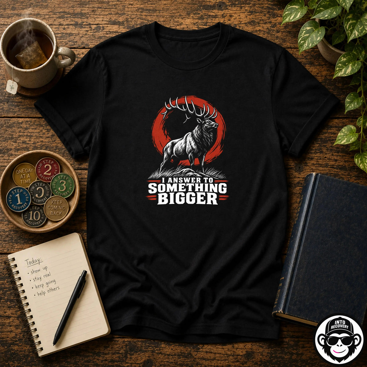 I Answer To Something Bigger - Comfort ColorsÂ® T-Shirt Into Recovery
