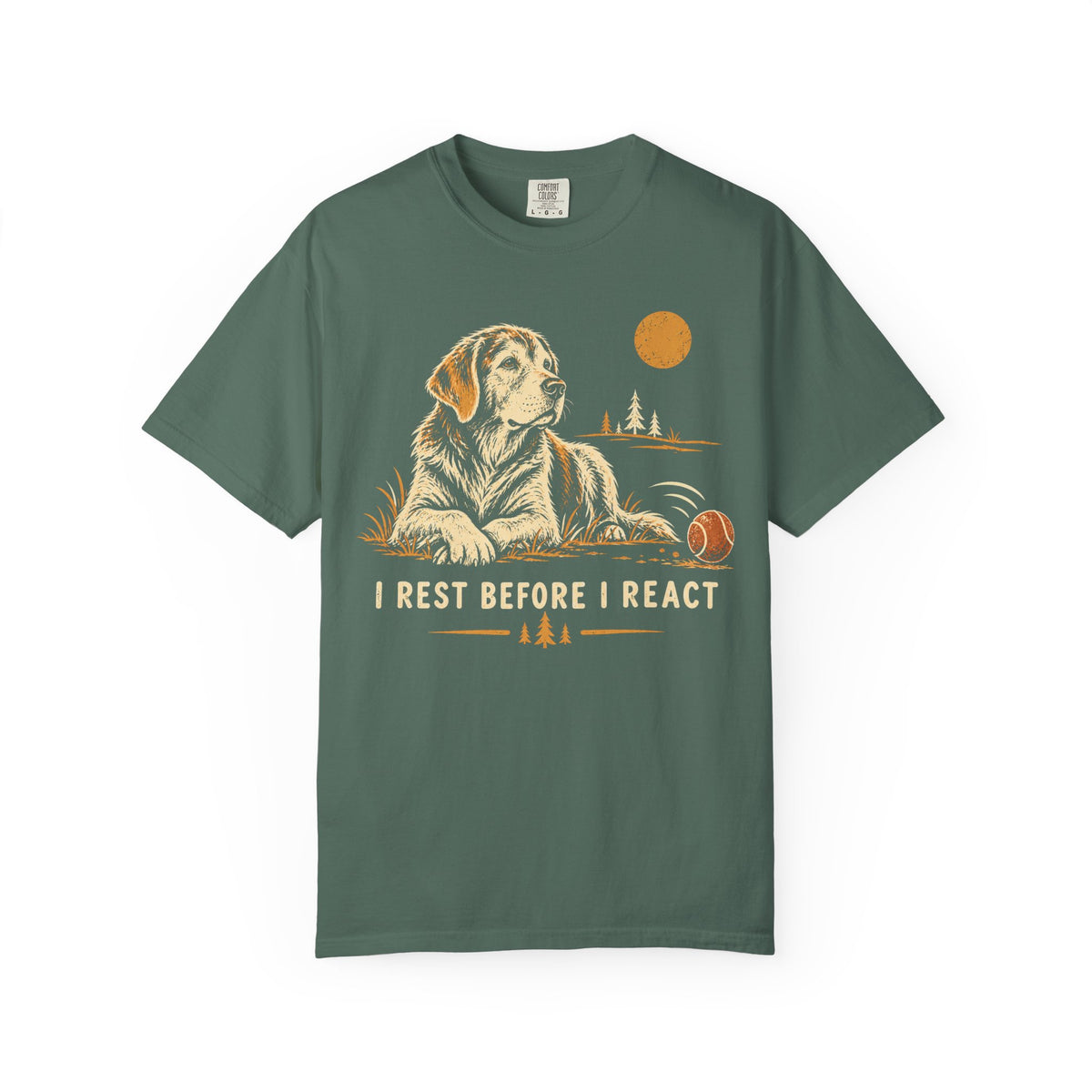 I Rest Before I React Dog Meditation T-Shirt