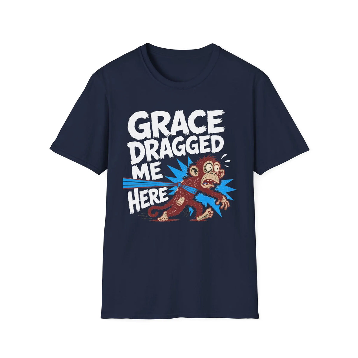 Grace Dragged Me Here - Premium Cotton T-Shirt Into Recovery