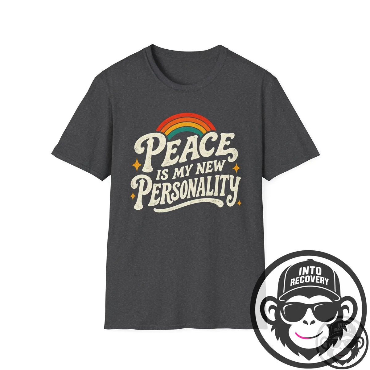 Peace IS My New Personality - Premium Cotton T-Shirt Into Recovery
