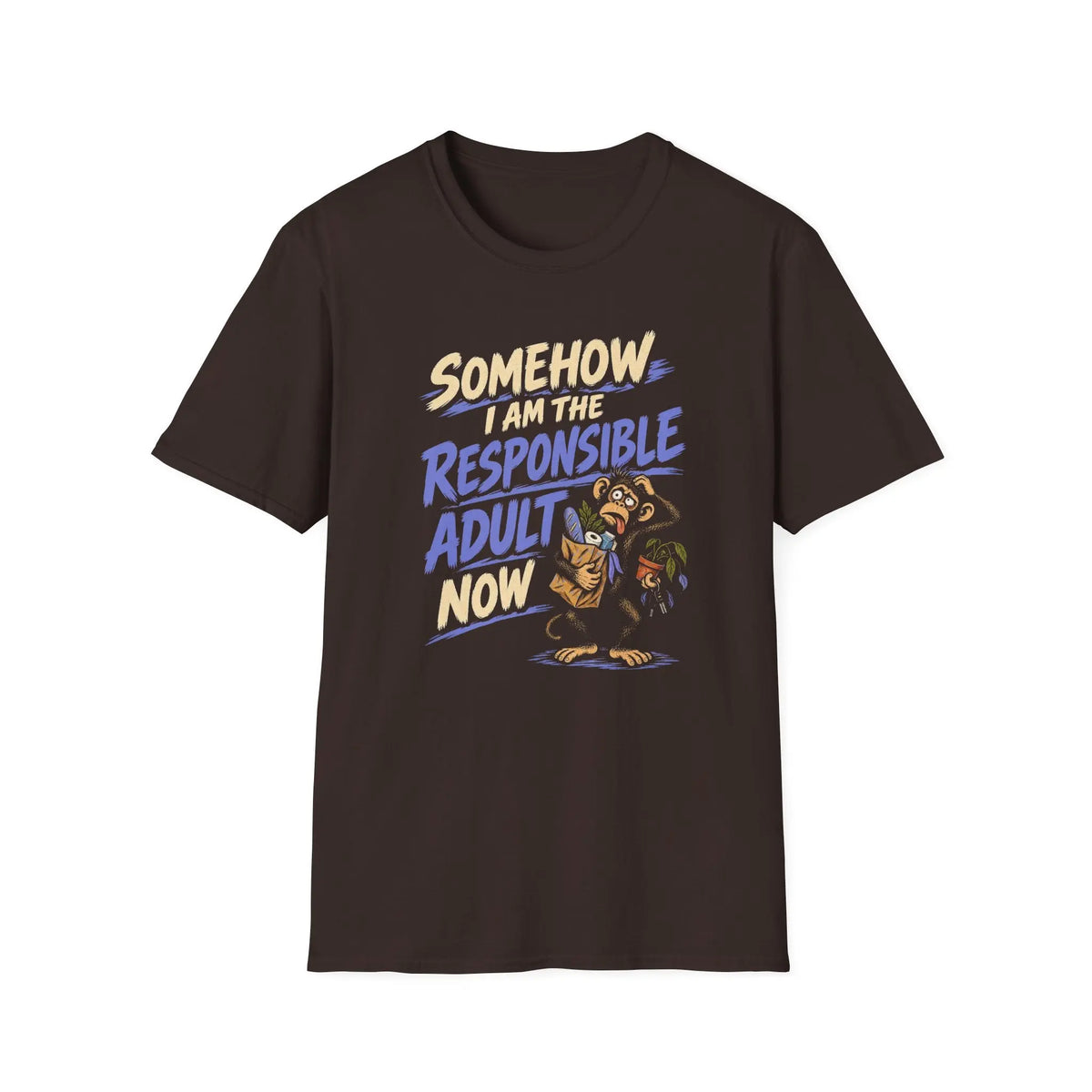 Somehow, I Am The Responsible Adult Now - Premium Cotton T-Shirt Into Recovery